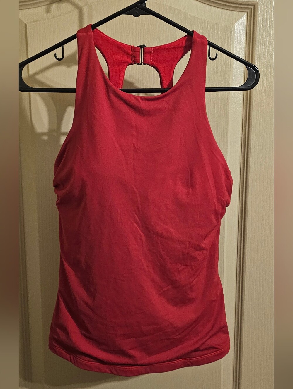 Athleta Red Athletic Tank Top Built In Bra Cup Size 36 B-C
